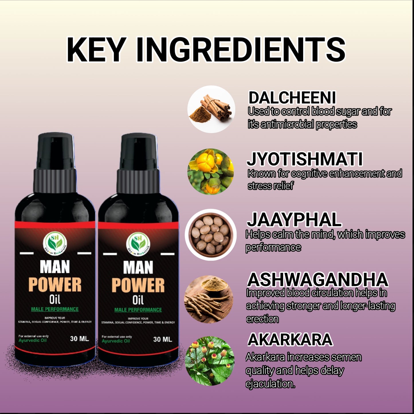 MAN POWER OIL - ENLARGE OIL (PACK OF 2)šš