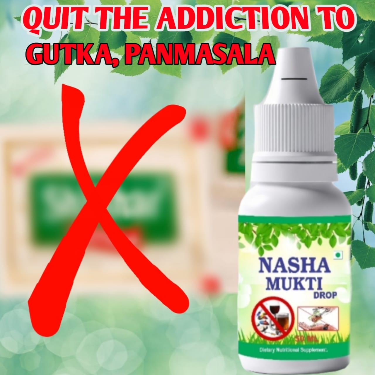 Herbal NASHA MUKTI Drops (Pack Of 2) -Alcohol, Smoking, Gutka and Drug Addiction