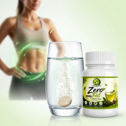 Zero Fat Green Tea Dissolvable Tablets – Herbal Fat Burner Drink | Light Brown Round Tablets | Fast Dissolve Formula