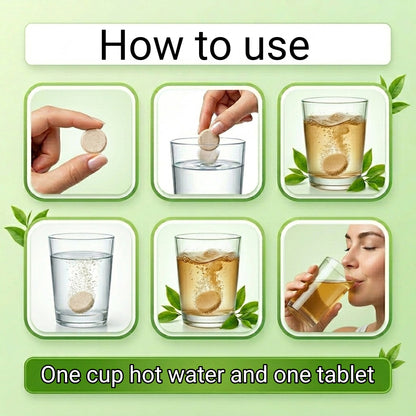 Zero Fat Green Tea Dissolvable Tablets – Herbal Fat Burner Drink | Light Brown Round Tablets | Fast Dissolve Formula