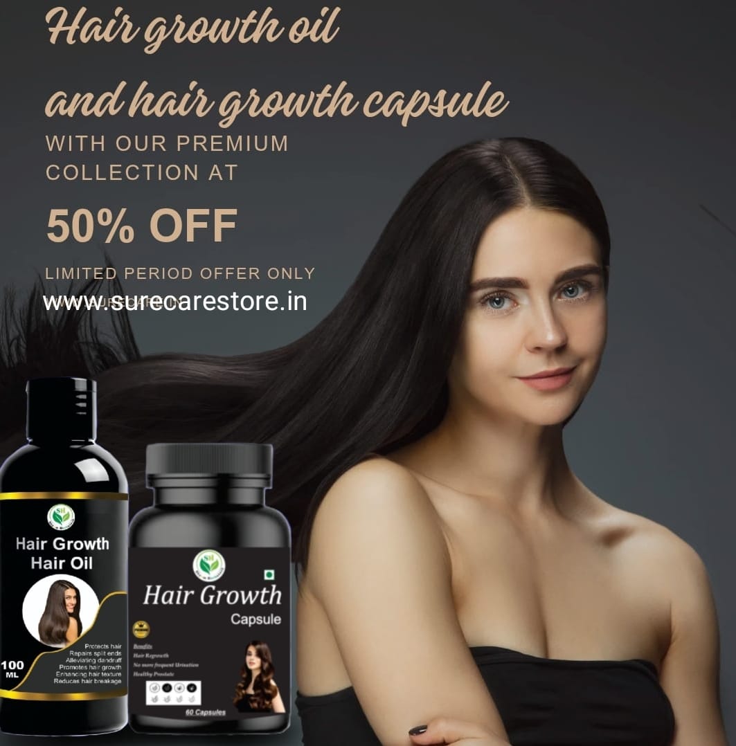 Herbal Hair Growth Hair Oil and Hair Growth Capsule For Men and Women