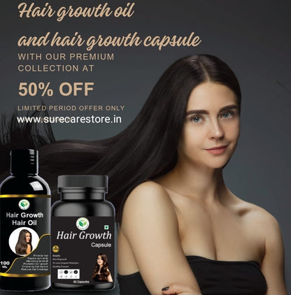 Herbal Hair Growth Hair Oil and Hair Growth Capsule For Men and Women