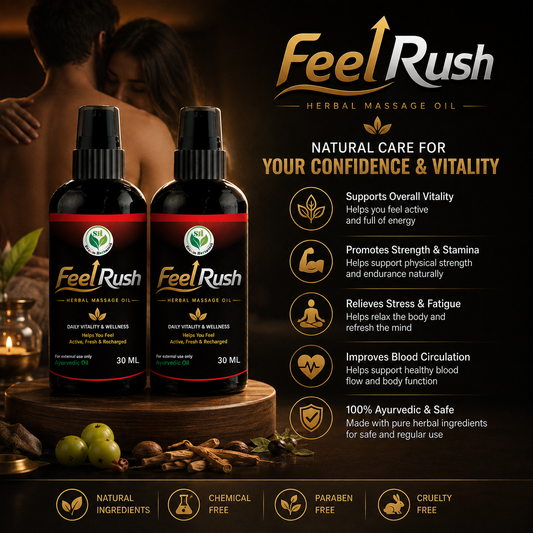 Feel Rush - Premium Herbal Wellness Spray for Men (Pack of 2)