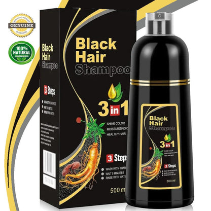 AYURVEDIC 3- IN -1 BLACK HAIR DYE SHAMPOO ( PACK OF 2)⭐⭐⭐⭐⭐(9,500 Ratings)